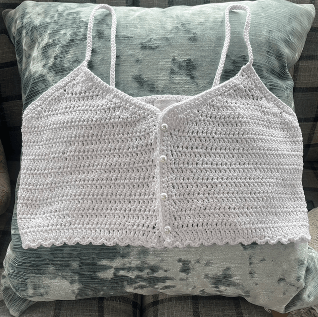 Ladies cropped vest top