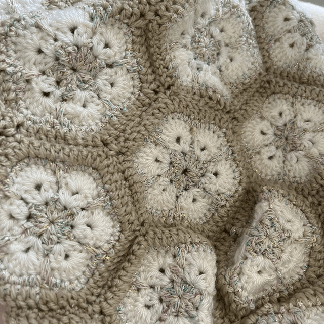 Beige African flower teddy Custom Order 